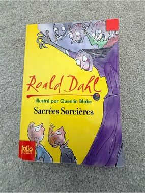 Sacrées Sorcières - Yellow & Purple French paperback book roald dahl